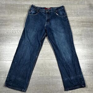 VTG Y2K Mecca Baggy Jeans Men's 38Wx31L Blue Denim Baggy Hip Hop 5-Pockets
